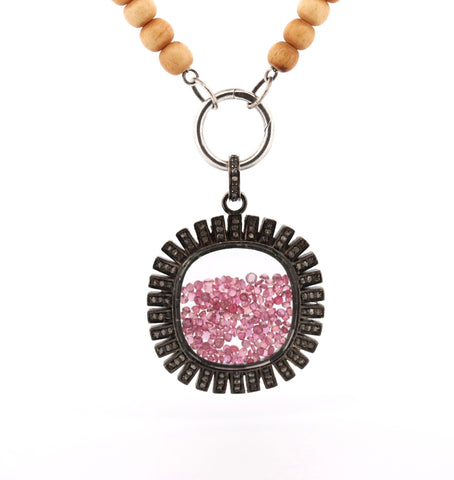 Pave diamond ruby shaker charm Pave diamond ruby shaker charm