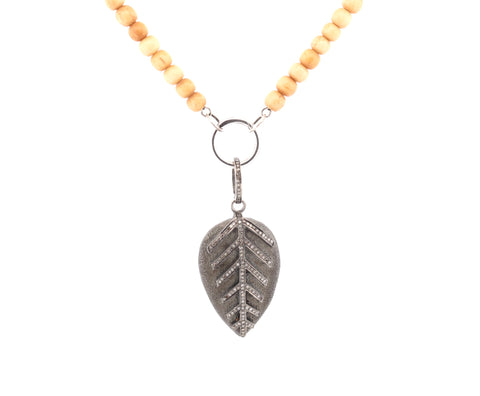 Oxidized sterling silver & white diamond pendant Oxidized sterling silver & white diamond pendant