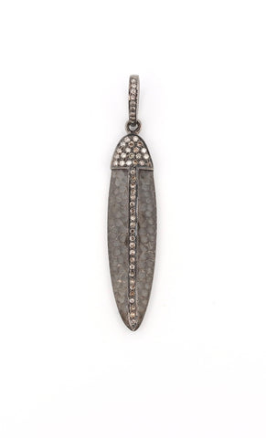 Oxidized sterling silver feather pendant Oxidized sterling silver feather pendant
