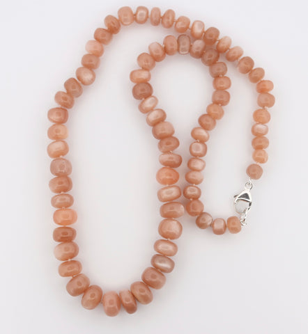 Smooth peach moonstone necklace Smooth peach moonstone necklace
