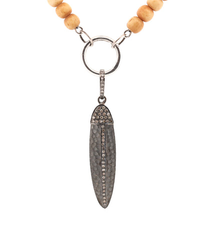 Oxidized sterling silver feather pendant Oxidized sterling silver feather pendant