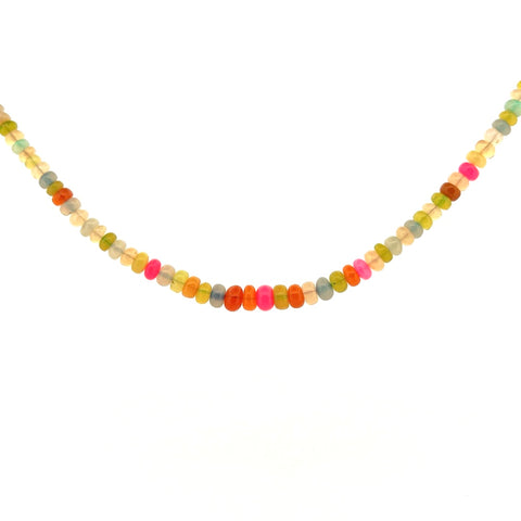 Smooth disco opal beaded necklace Smooth disco opal beaded necklace