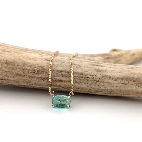Gold and apatite necklace Gold and apatite necklace