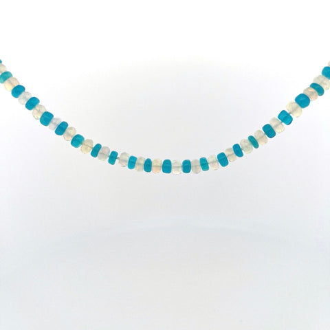 Ethiopian Opal blue and white necklace Ethiopian Opal blue and white necklace