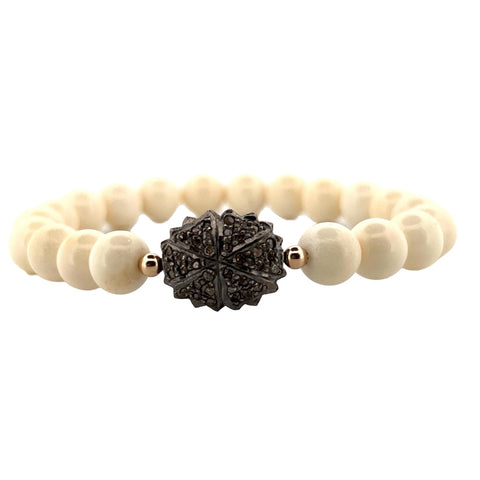 Smooth bone beaded bracelet Smooth bone beaded bracelet
