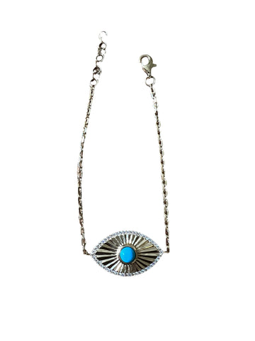 Gold turquoise & diamond eye bracelet Gold turquoise & diamond eye bracelet