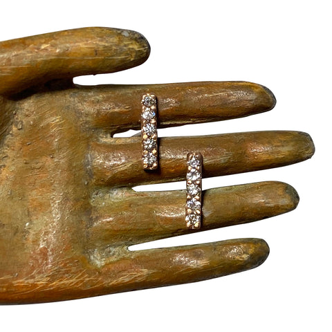Mini Diamond Bar Earrings Mini Diamond Bar Earrings