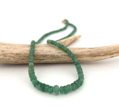 Faceted emerald necklace