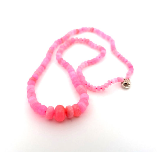 Neon Pink Opal Necklace