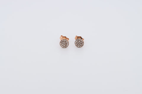 Rose gold pave disc