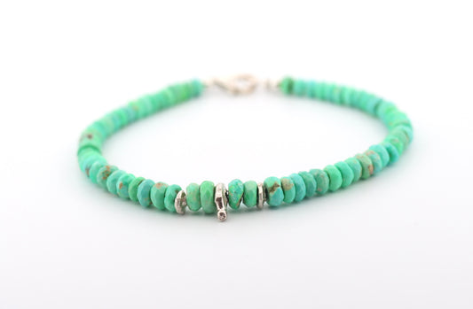 Green turquoise beaded bracelet