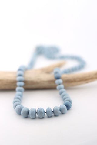 Facetted denim opal necklace