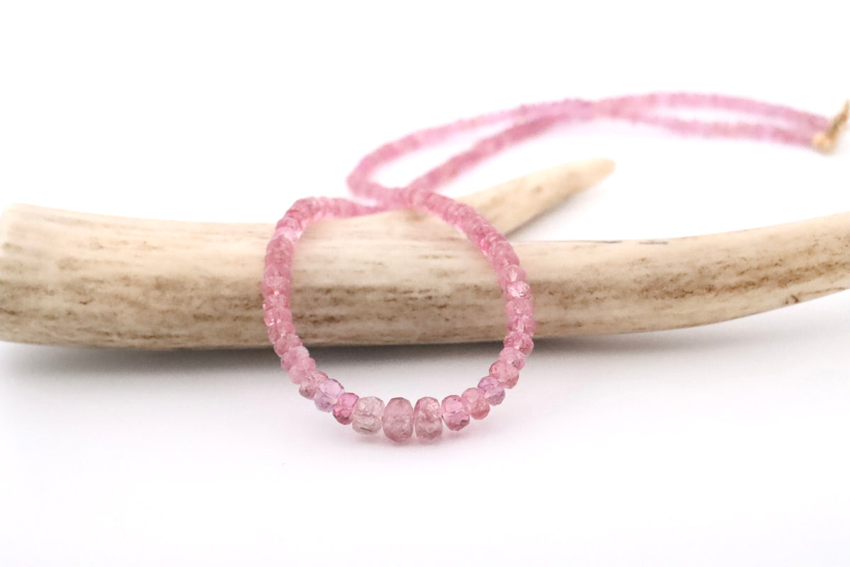 Facetted Pink Sapphire Necklace