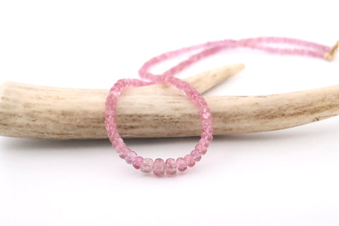 Facetted Pink Sapphire Necklace