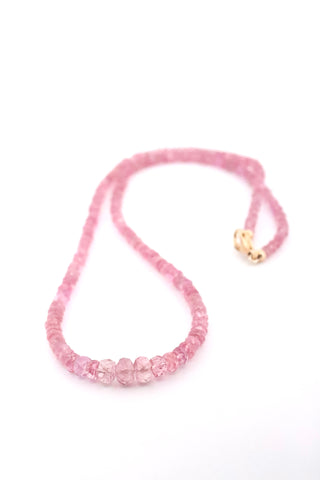 Facetted Pink Sapphire Necklace