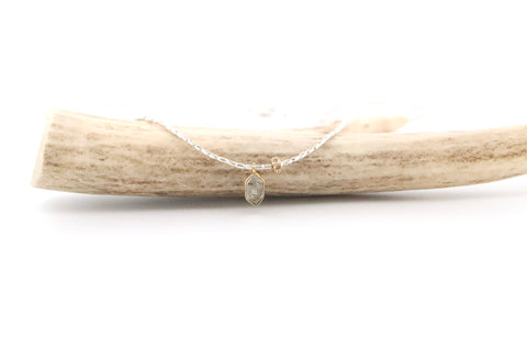 Hill Tribe Silver & Aquamarine Drop