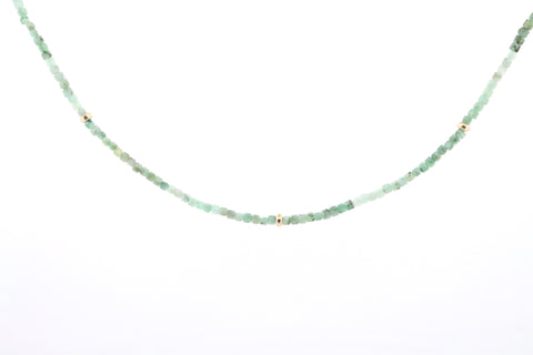 Shaded Emerald Cube Necklace