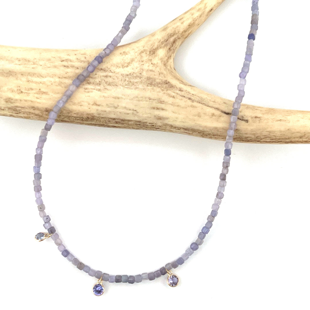 Tanzanite 3 drop necklace