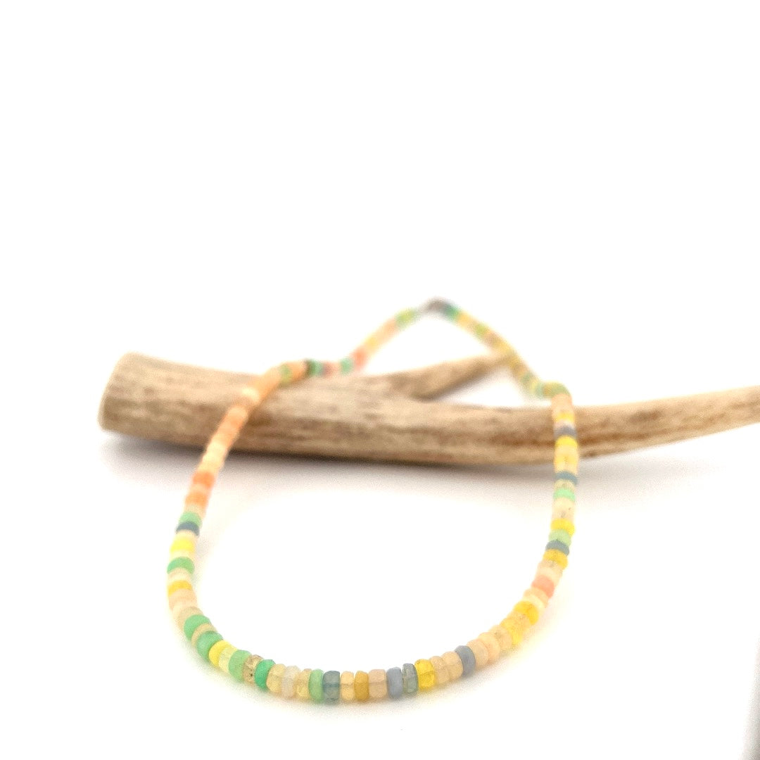 Pastel disco opal necklace