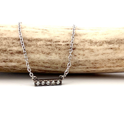 Mini Diamond Bar Necklace