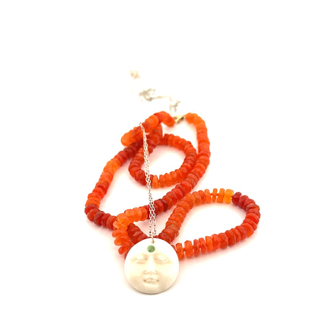 Carnelian Knotted Necklace