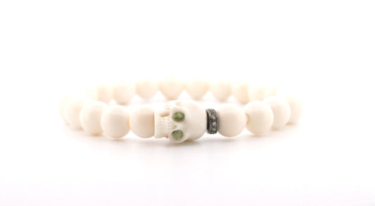 Bone Skull Beaded Bracelet