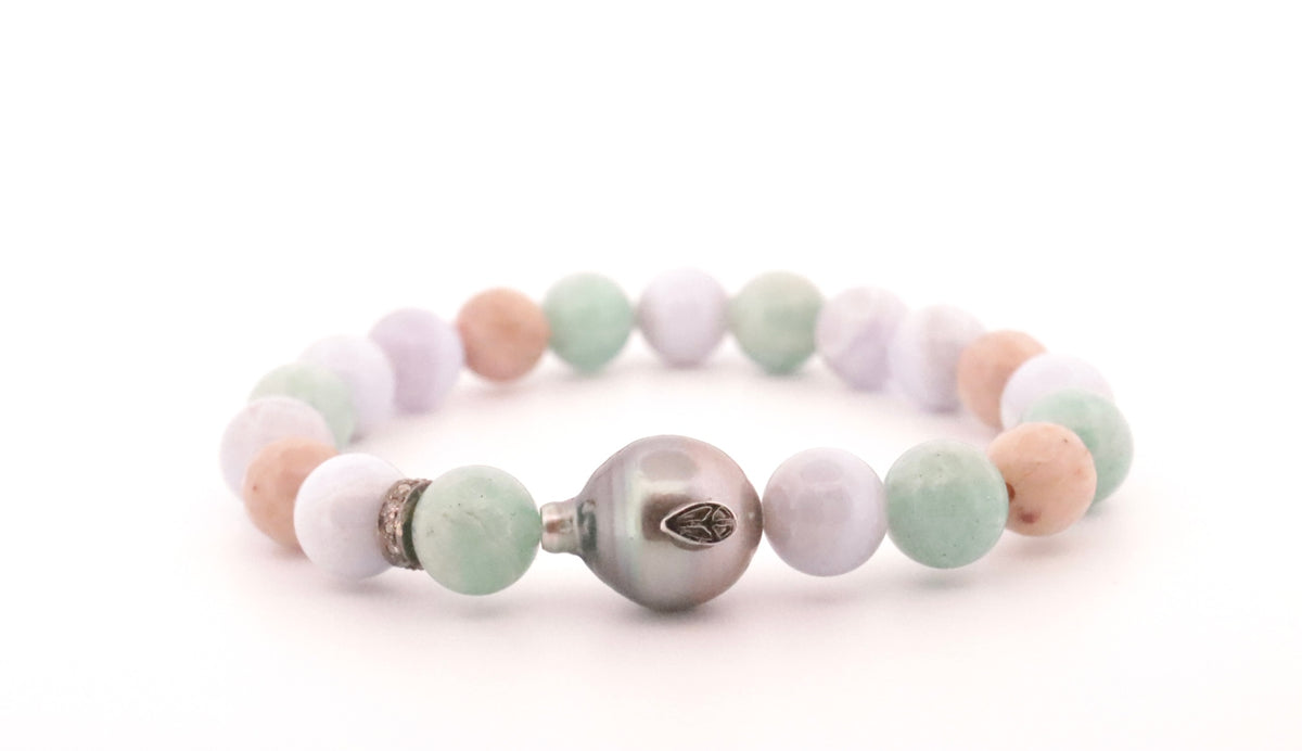 Multi Stone & Tahitian Pearl Bracelet