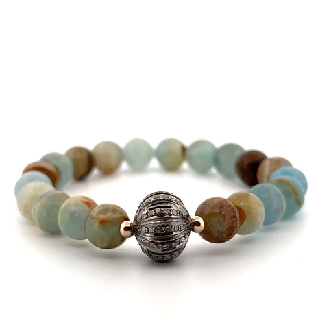 Aquatine calcite bracelet