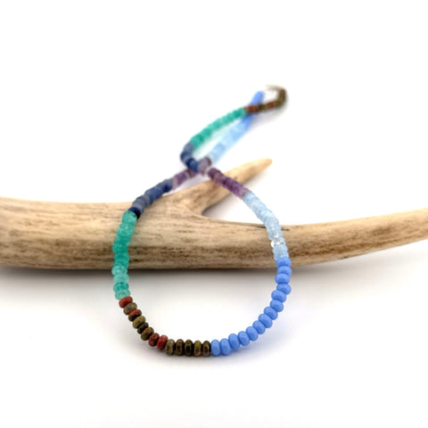 Bright mixed gemstone necklace