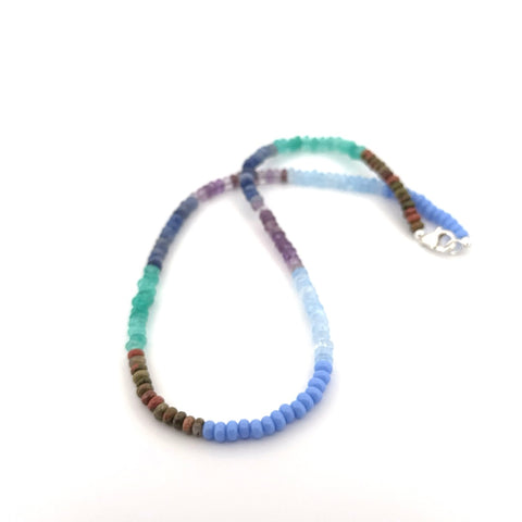 Bright mixed gemstone necklace