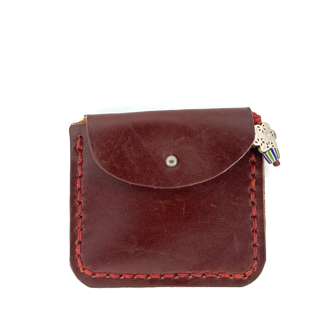 Small brown handmade pouch