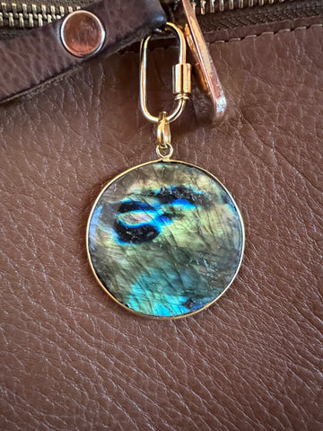 Labradorite Bag Charm