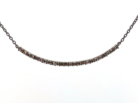 Long diamond bar necklace