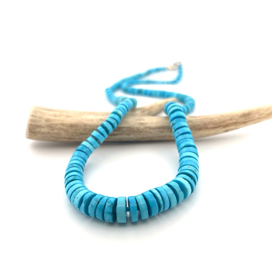 Turquoise heishi necklace