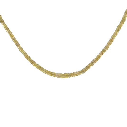 Yellow sapphire heishi necklace