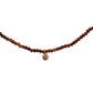 Brown sapphire and diamond drop necklace