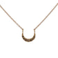 Gold and diamond crescent moon necklace