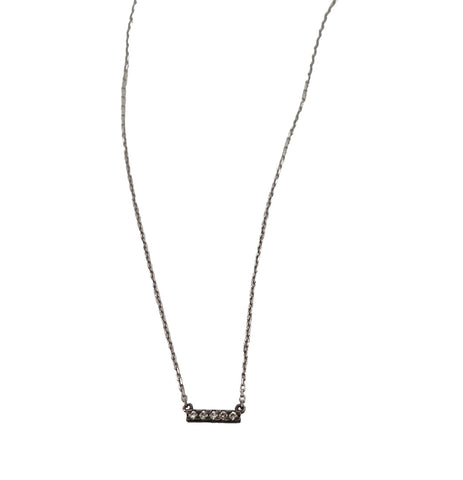 Mini Diamond Bar Necklace