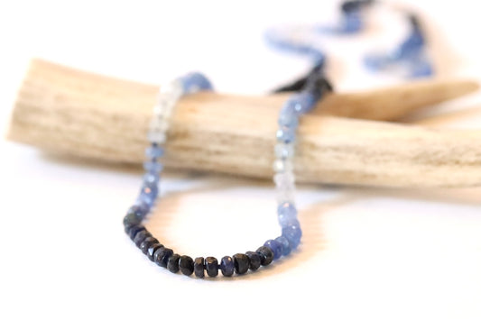 Ombre blue sapphire necklace