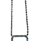 Diamond rectangle link necklace