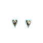 14k heart and diamond stud earrings
