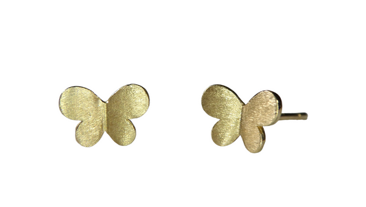 Gold butterfly studs