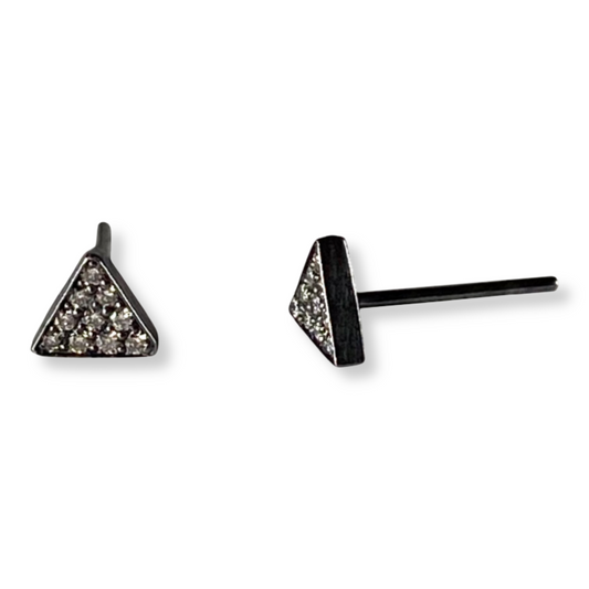 Sterling Silver Triangle Earrings