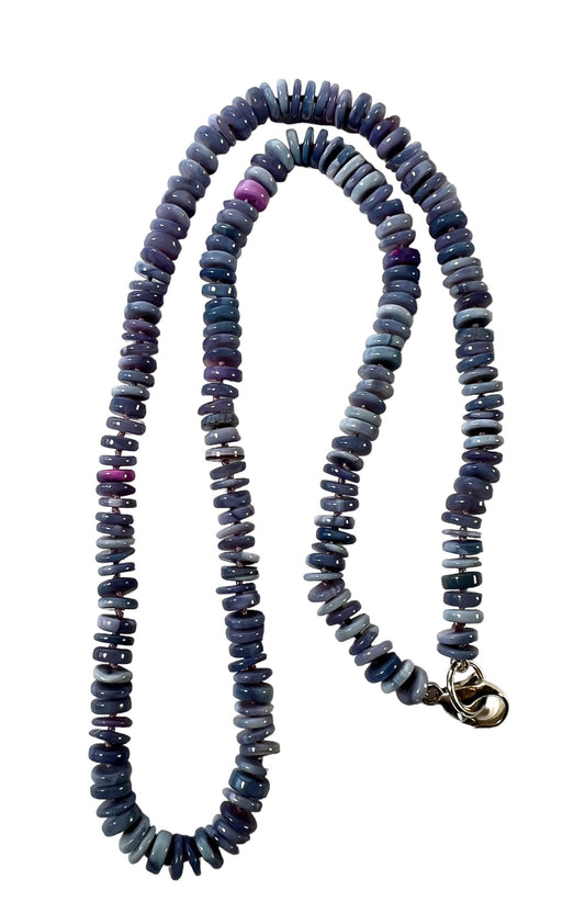 Purple opal heishi necklace