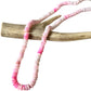 Vibrant pink ombre opal heishi necklace