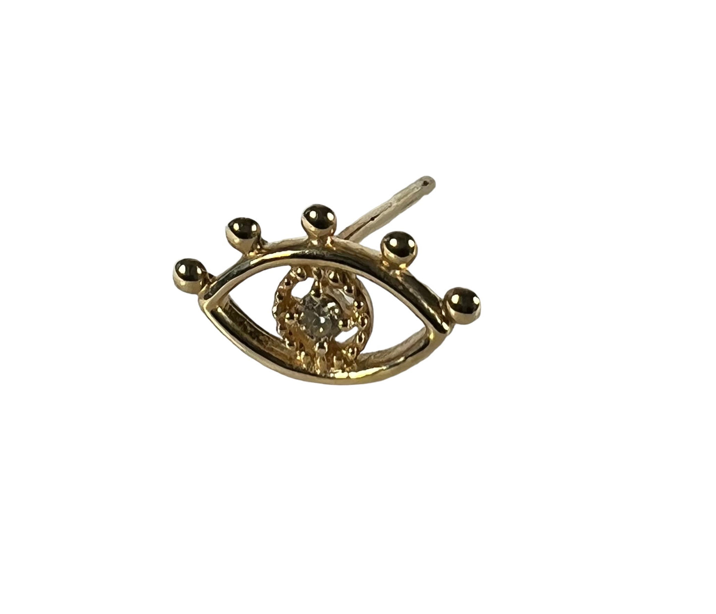 Gold single eye stud