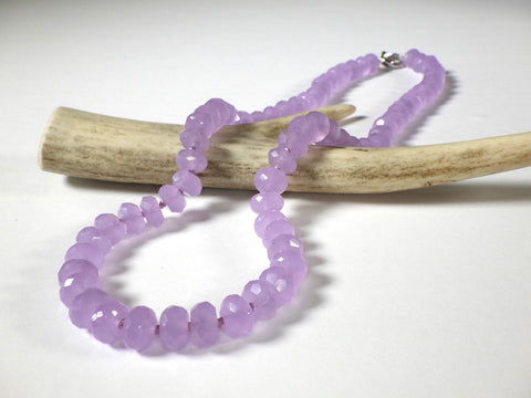 Lavender chalcedony necklace