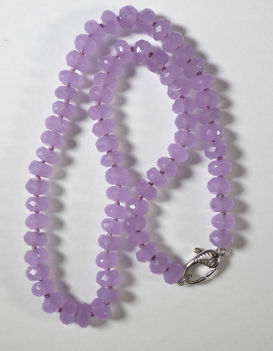 Lavender chalcedony necklace