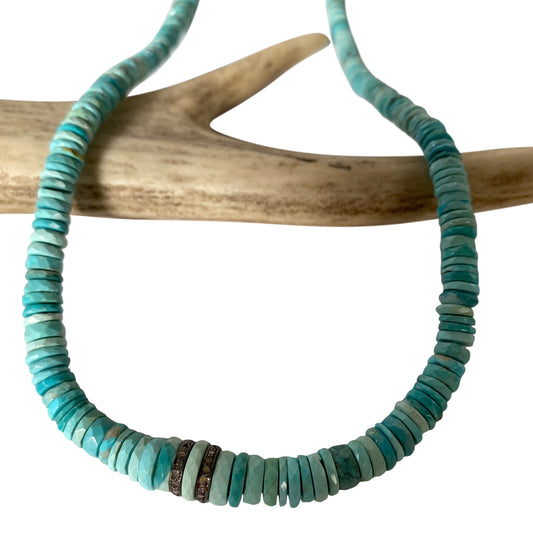 Vanessa Jenik Turquoise Heishi Necklace