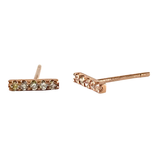 Mini Diamond Bar Earrings